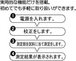 実用的な機能だけを搭載。初めてでも手軽に取り扱いができます。